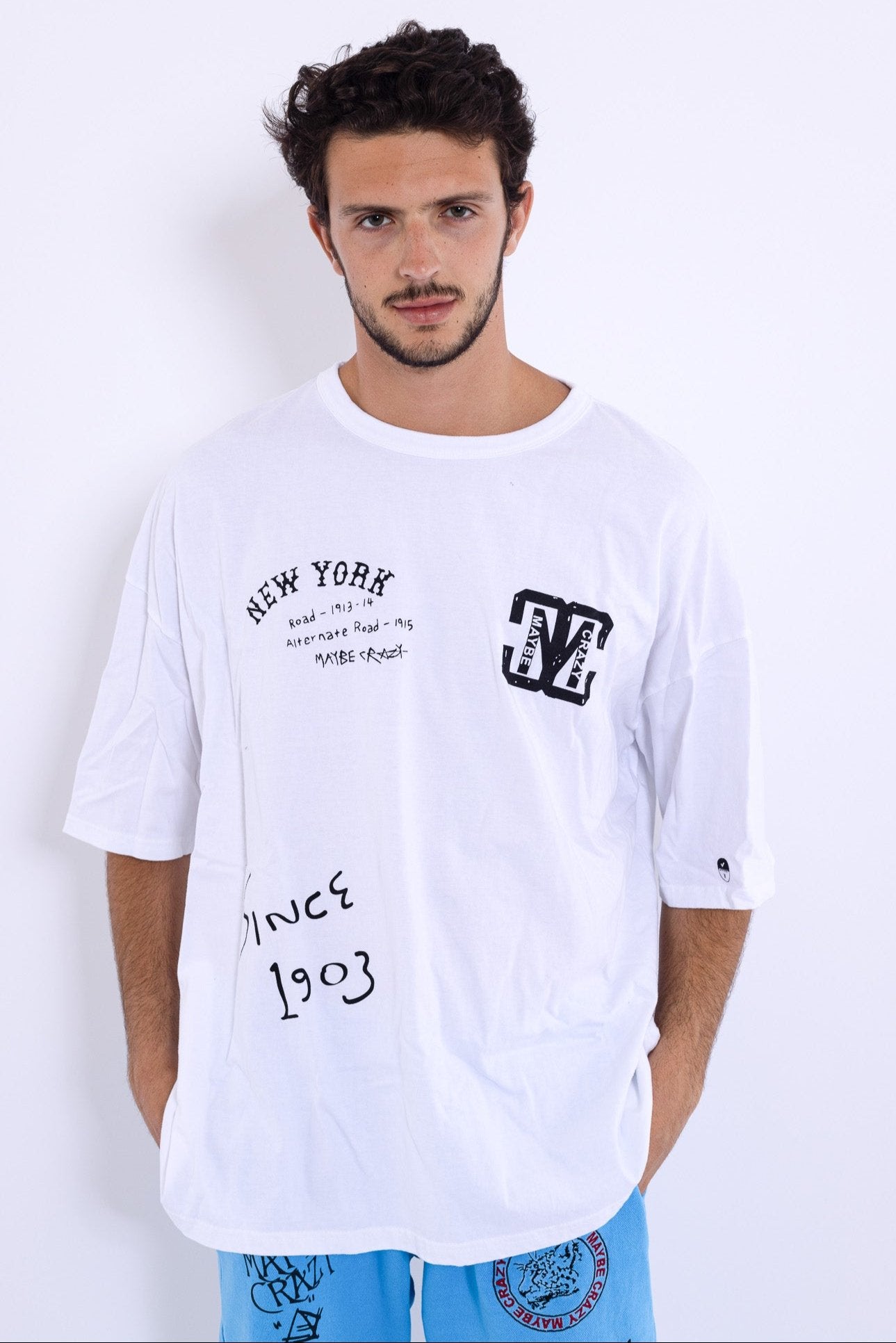 New York MC New Logo T-Shirt - Dropped Shoulders, Screenprint, Made in Korea, 100% Cotton