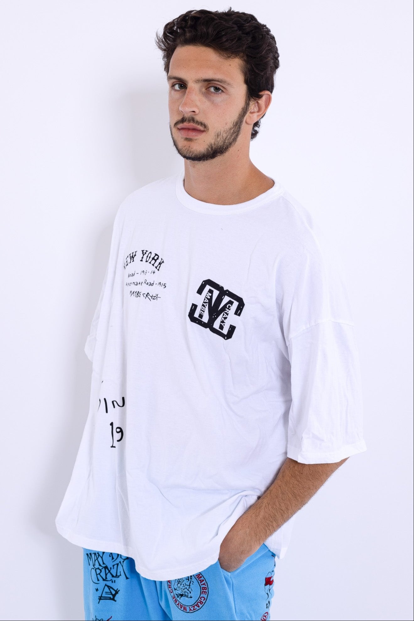 New York MC New Logo T-Shirt - Dropped Shoulders, Screenprint, Made in Korea, 100% Cotton